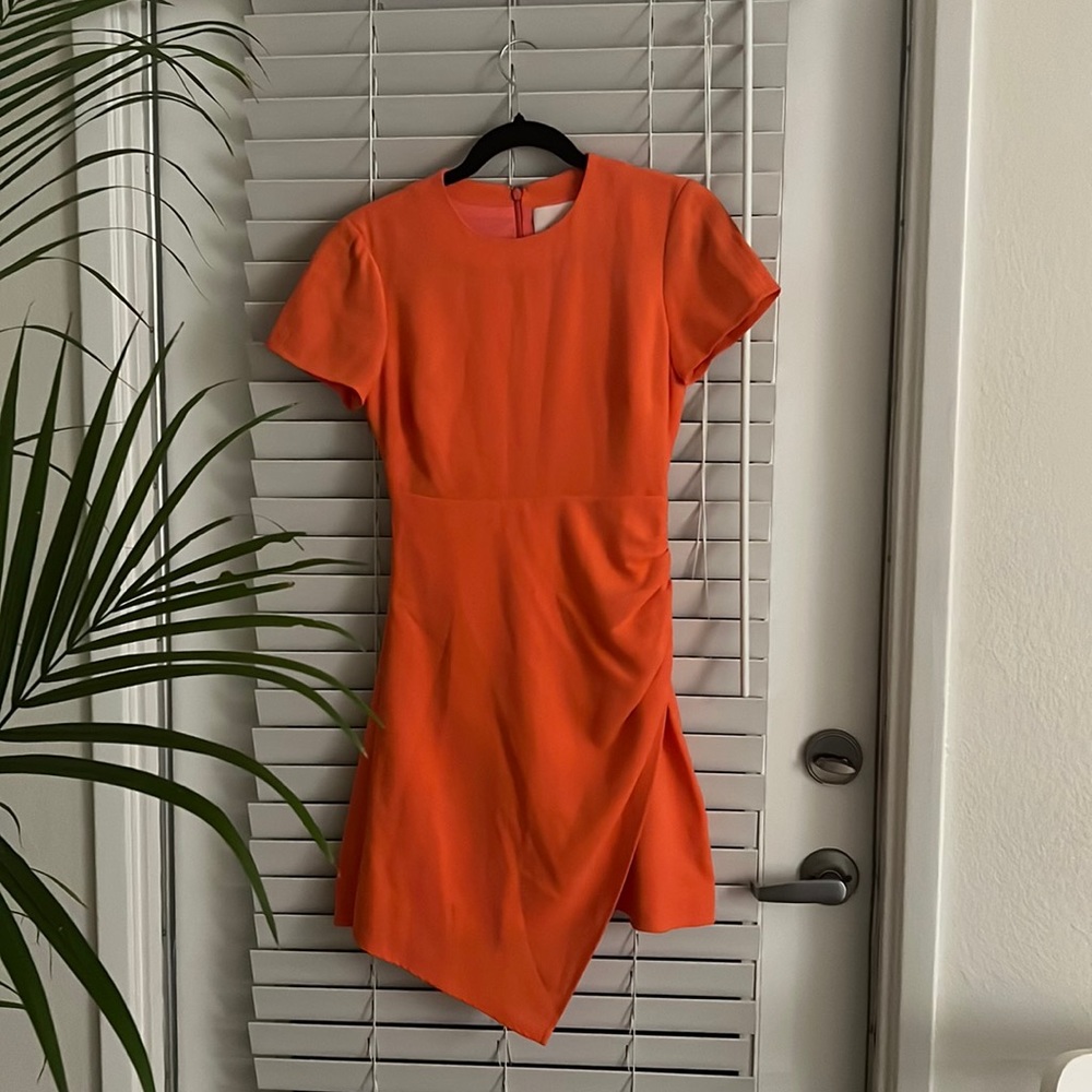 Cinq a Sept Orange Summer Mini Dress